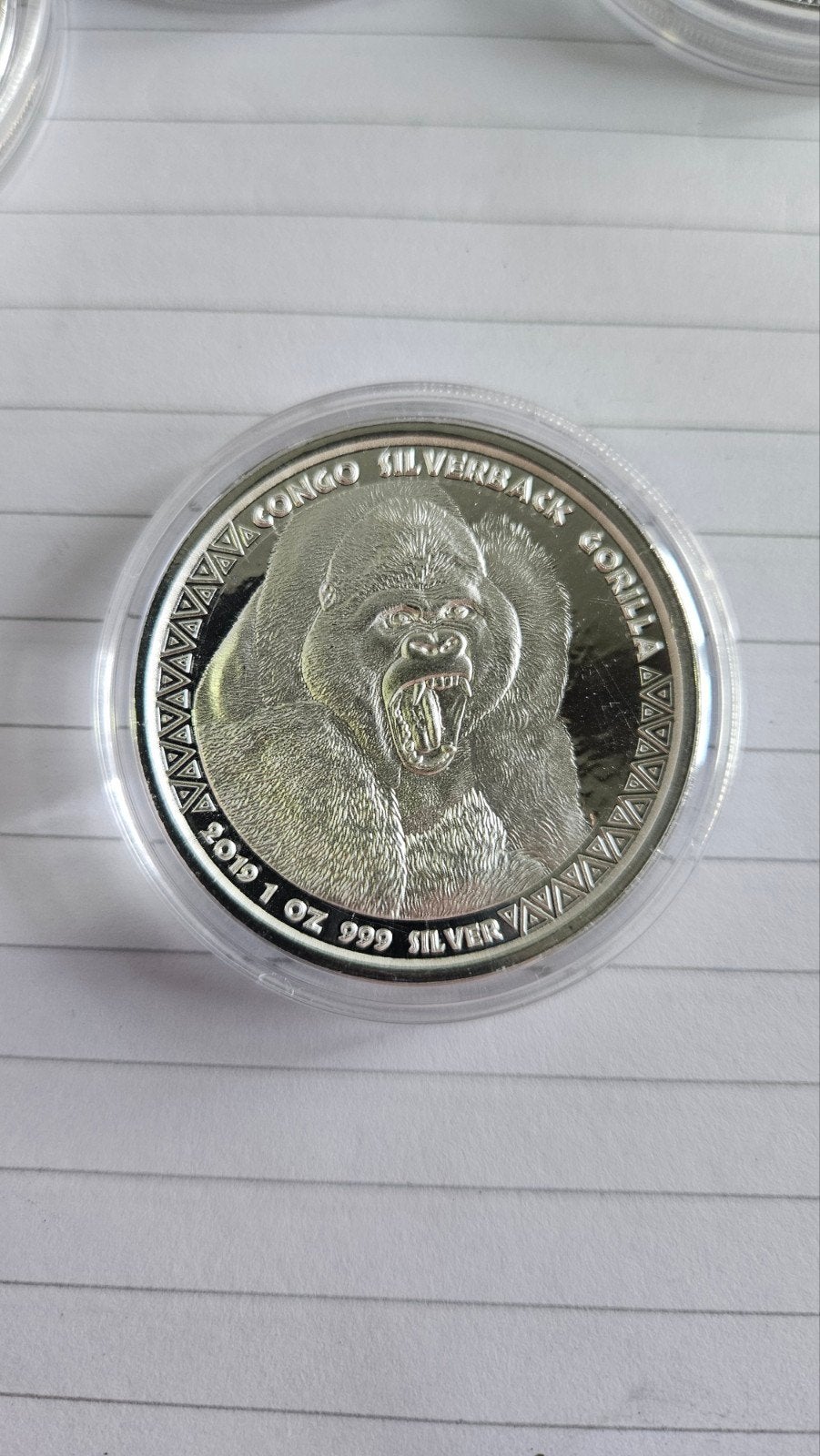 1 ounce  gorilla 2019, Postzegels en Munten, Ophalen of Verzenden, Zilver