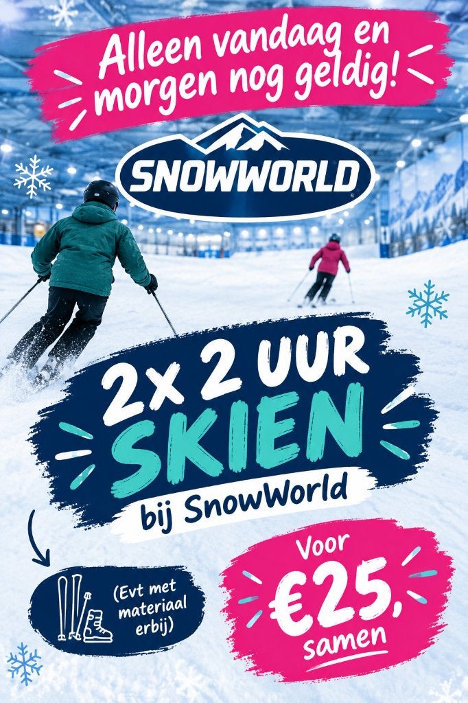 Skipas 2 uur SnowWorld Landgraaf, Ophalen of Verzenden, Nieuw, Overige typen