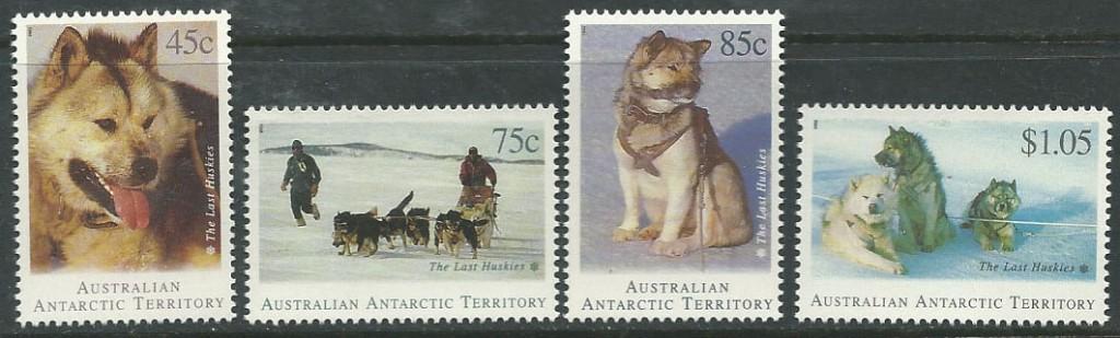 AUST.ANT. TERR. 1994 Husky Honden, Michel: 98-101, Postfris., Verzenden, Postfris, Dier of Natuur