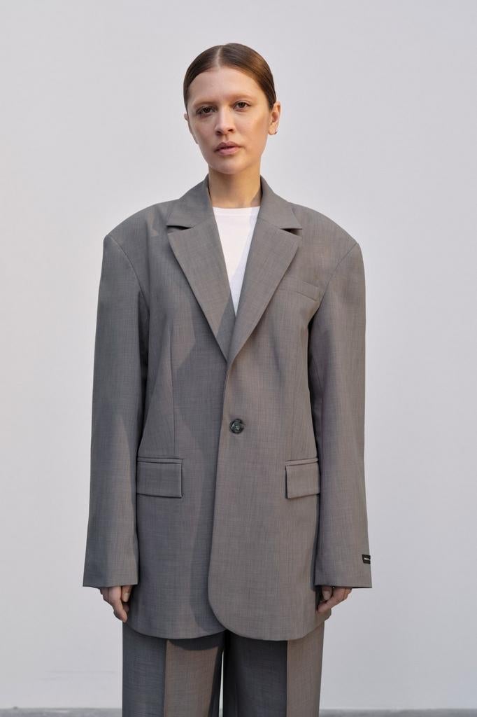 Herskind oversized grijze blazer nieuw, Maat 38/40 (M), Nieuw, Ophalen of Verzenden, Jasje
