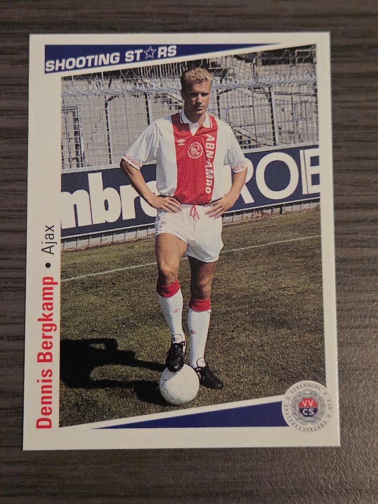Dennis Bergkamp 1991/92 Merlin Shooting Stars, Verzamelen, Ophalen of Verzenden, Zo goed als nieuw, Ajax, Poster, Plaatje of Sticker