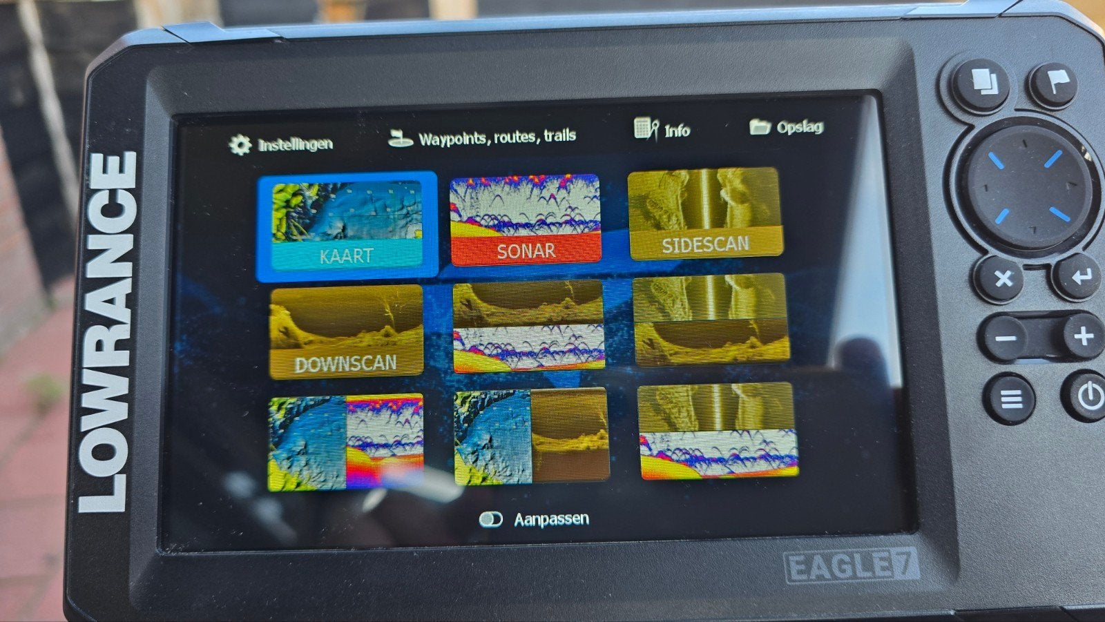 Lowrance EAGLE 7 TRIPLE SHOT,sunvisor, Ophalen, Zo goed als nieuw, Overige typen