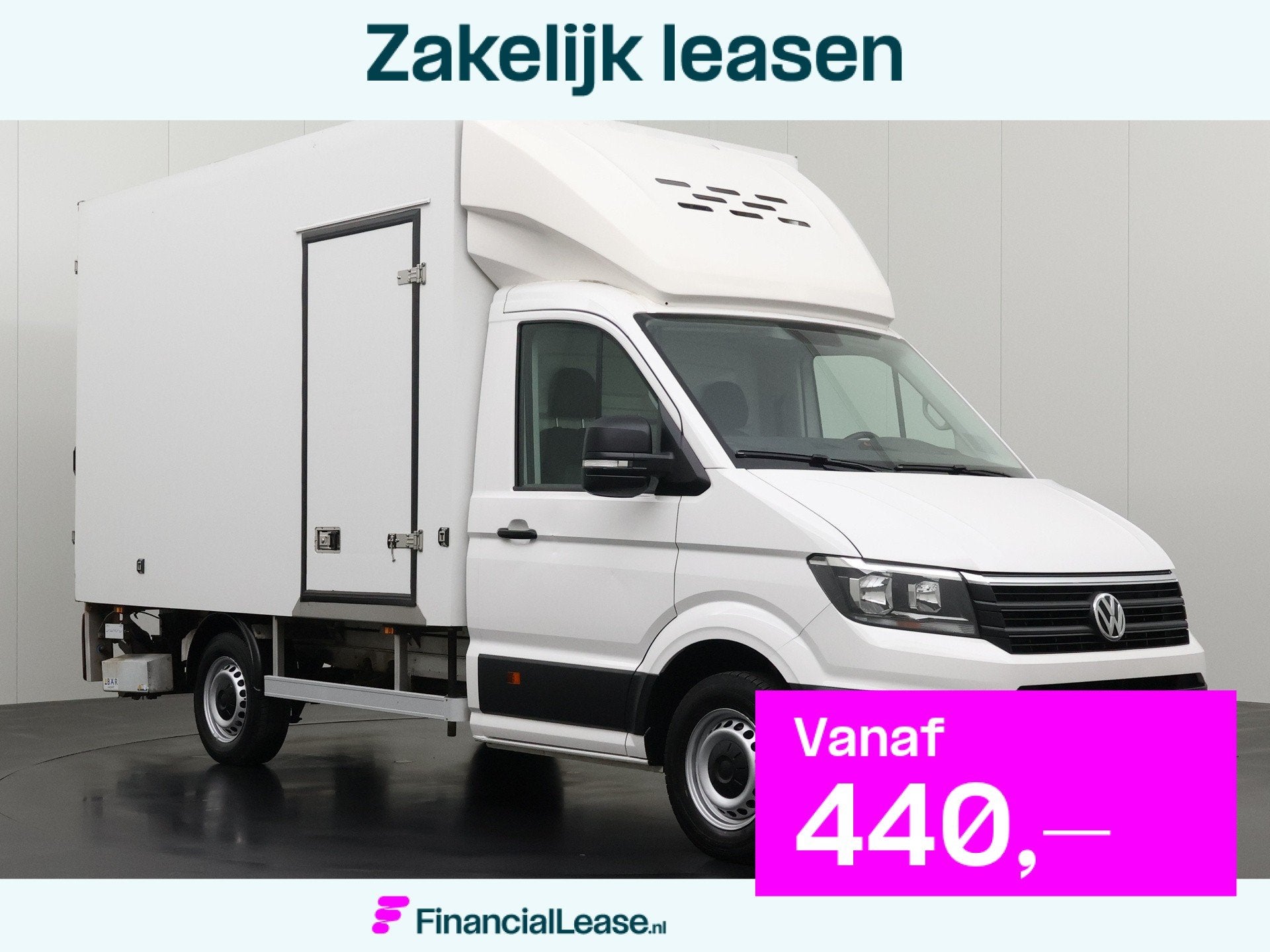 Volkswagen Crafter 2.0TDI 140PK Automaat Koelbakwagen+Laadkl, Stof, Gebruikt, 4 cilinders, Wit