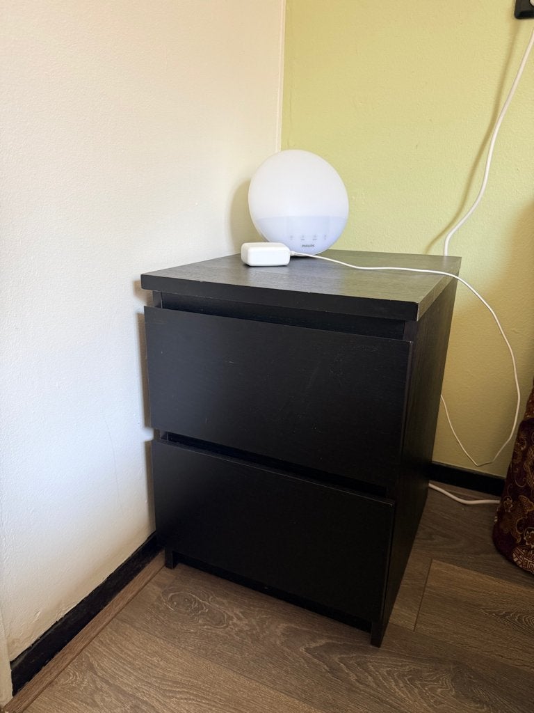 IKEA nachtkast, Huis en Inrichting, Ophalen, Gebruikt, Hout, Minder dan 45 cm