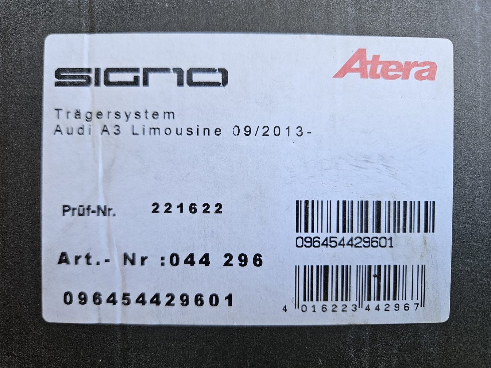 Atera Signo dakdragers Audi A3 Limousine (8V) 2013-2020, Auto diversen, Ophalen, Zo goed als nieuw