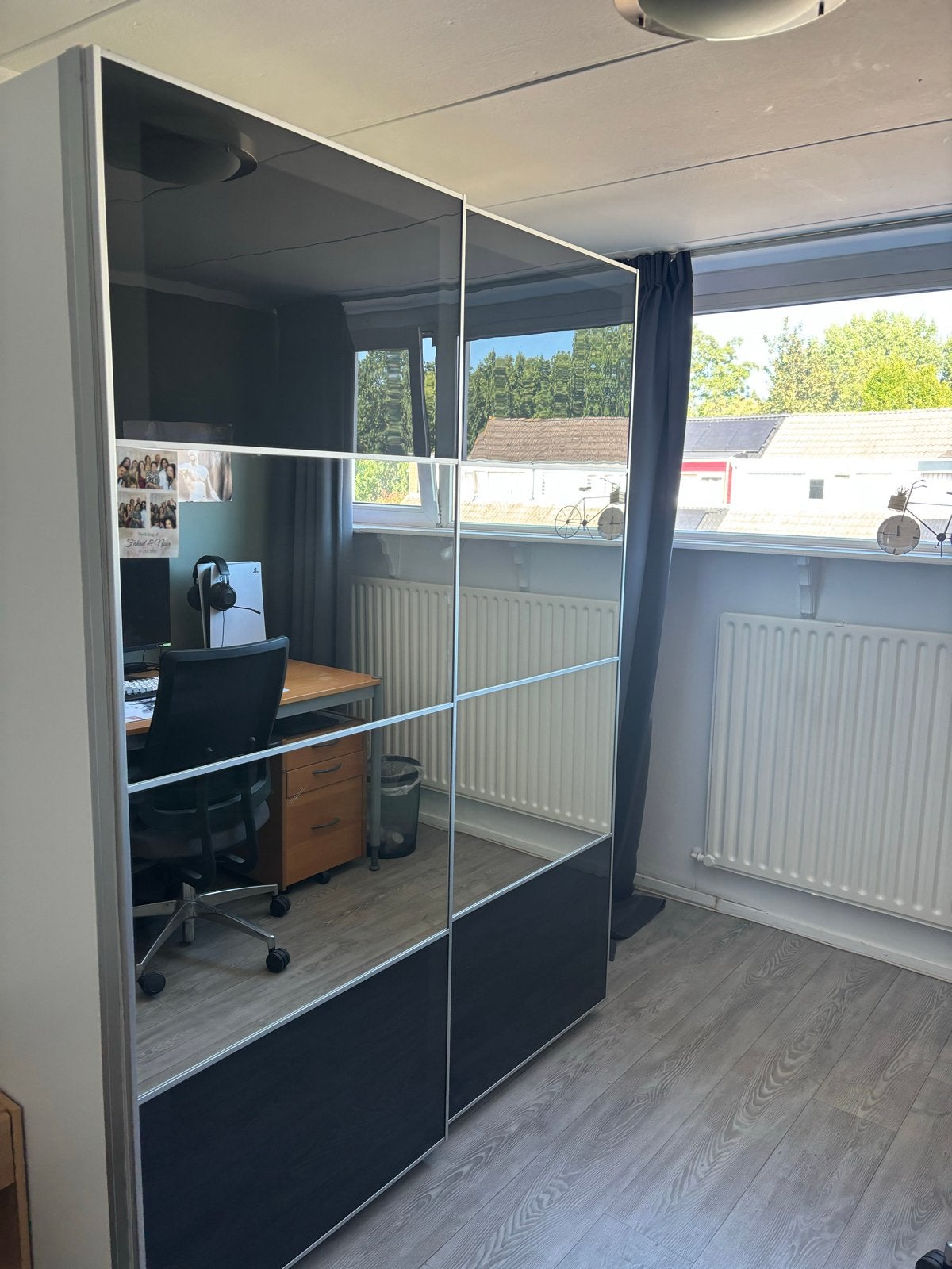 IKEA PAX kledingkast met spiegeldeuren, Ophalen, 200 cm of meer, 150 tot 200 cm, Zo goed als nieuw