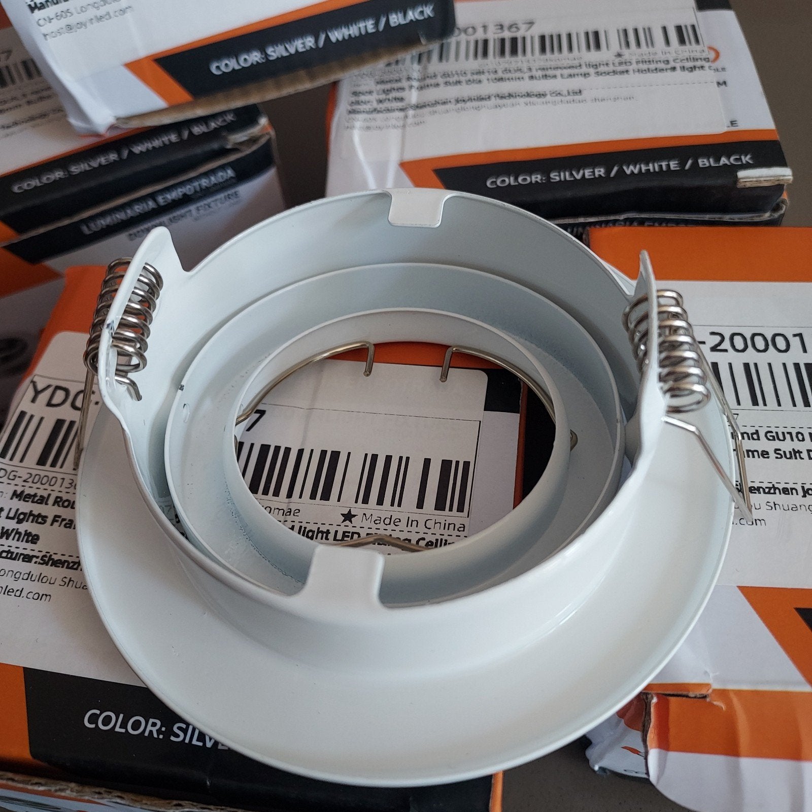 Nieuwe Inbouwspots Wit - GU10/MR16 Fitting - Rond Metaal, Huis en Inrichting, Lampen | Spots, GU10, Overige merken, Nieuw, Ophalen of Verzenden