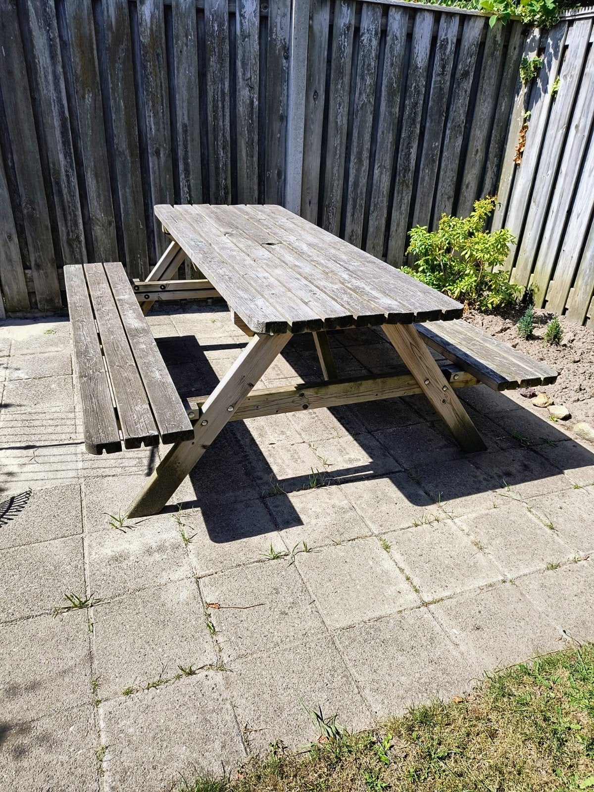 Picknick tafel massief grenen, Tuin en Terras, Picknicktafels, Ophalen, Rechthoekig, Hout