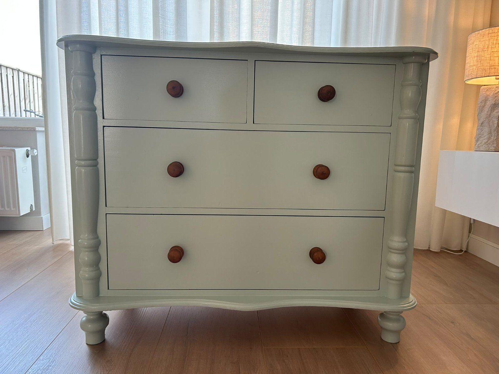 Vintage Commode Ladekast - Flexa Wijsheid Zijdeglans, Ophalen, Gebruikt, 100 tot 150 cm, Vintage