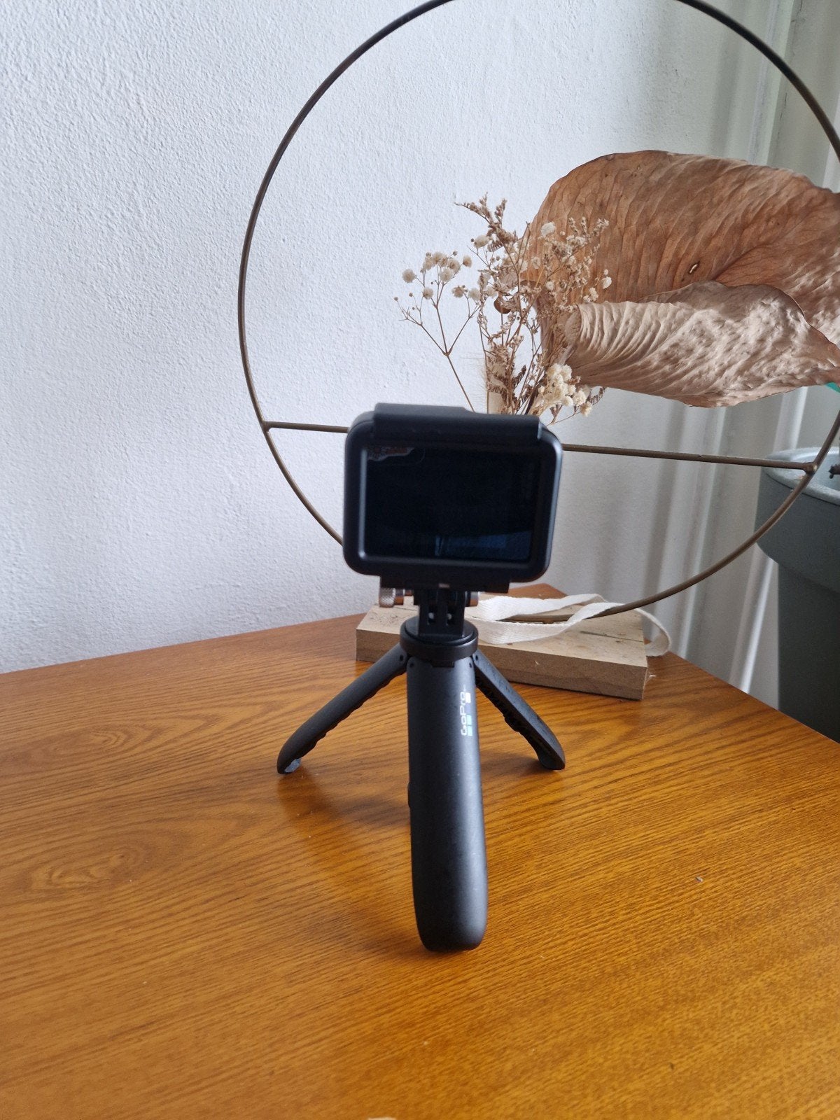 Gopro hero 7 silver action camera and gopro shorty tripod