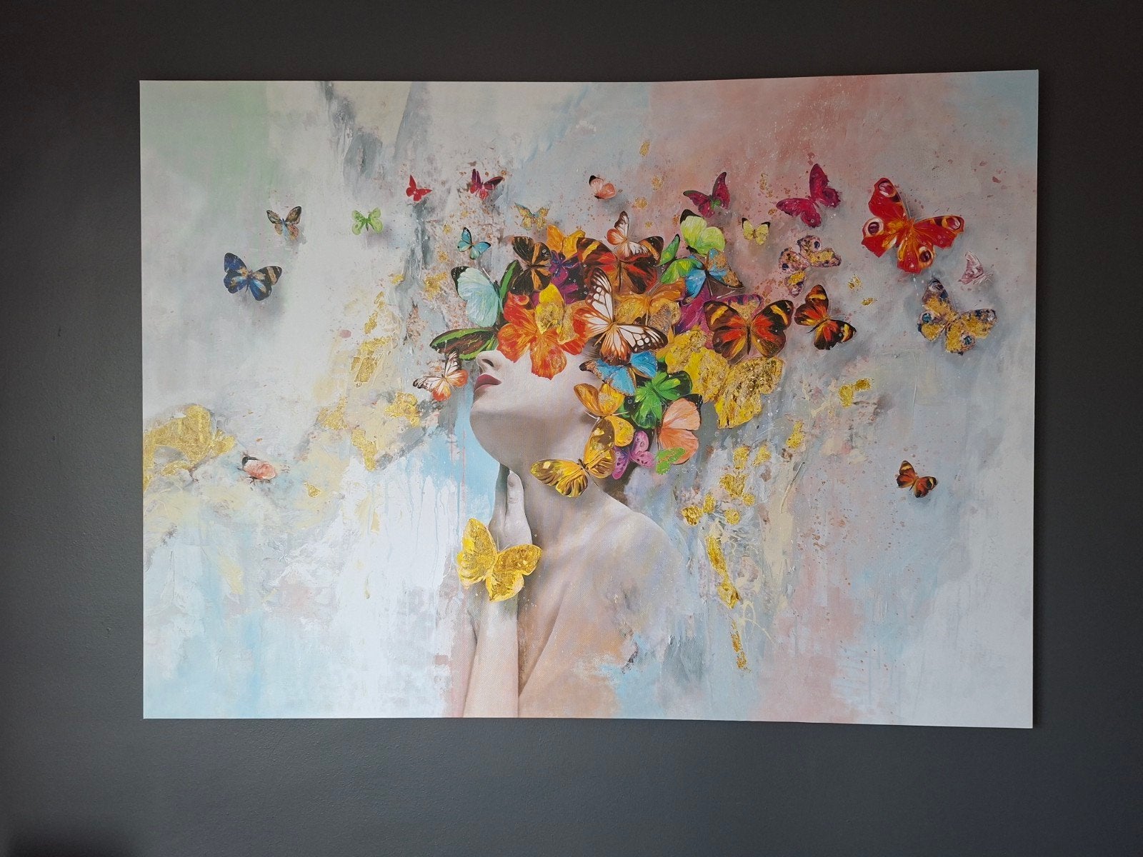 Schilderij canvas, Ophalen, Zo goed als nieuw, 100 tot 125 cm, Schilderij