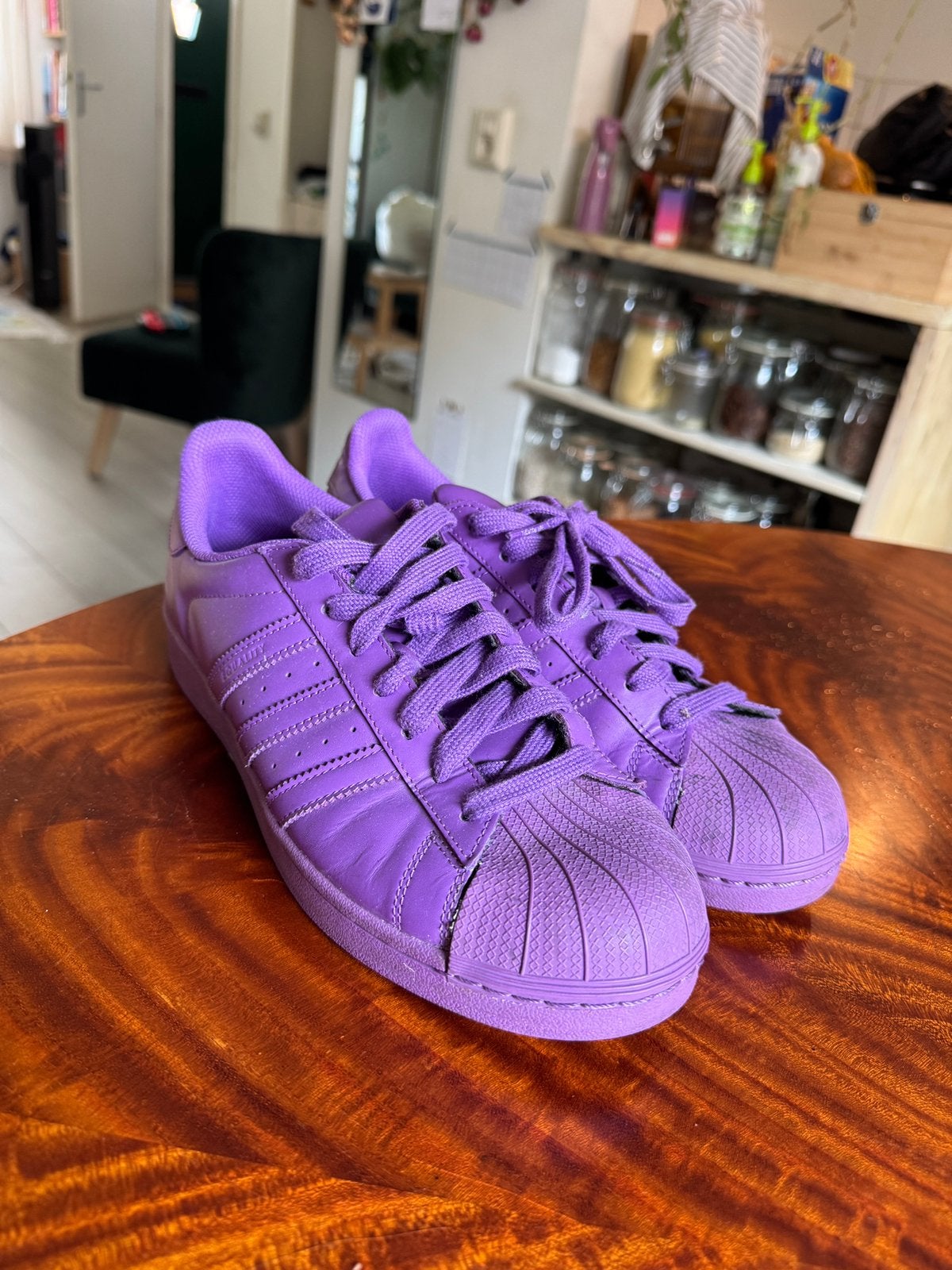 Adidas superstar 43 3/4. Top staat, Ophalen of Verzenden, Zo goed als nieuw, Wit