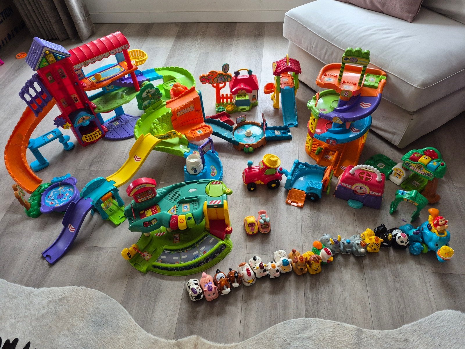 Grote VTech Toet Toet Auto's en Zoef Zoef Dieren collectie, Ophalen, Gebruikt, Overige typen, Met licht