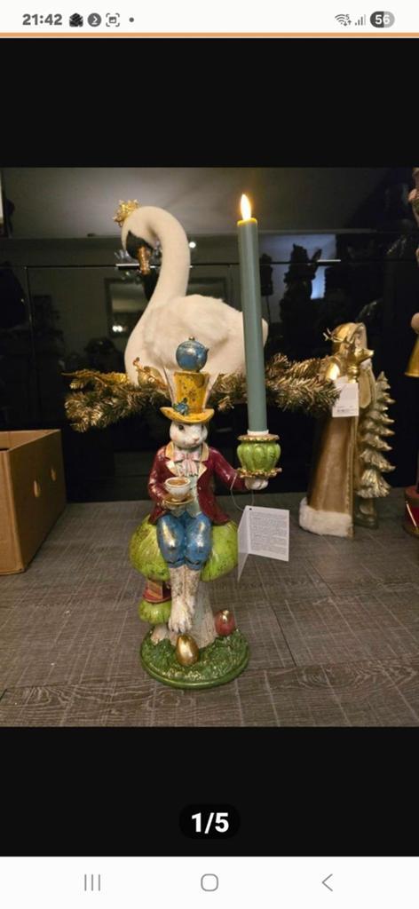 Een unieke en decoratieve kandelaar, Ophalen of Verzenden, Metaal