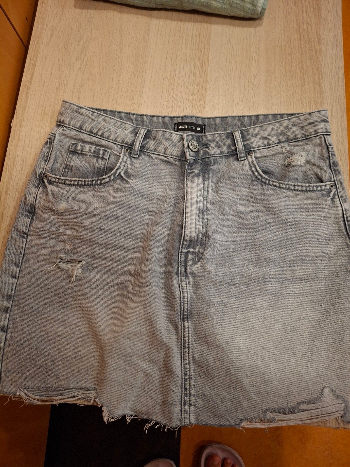 Nieuwe XL spijkerrok van FB Sister uit New York, Kleding | Dames, Maat 46/48 (XL) of groter, Nieuw, Ophalen of Verzenden, Grijs