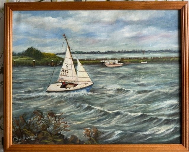 Prachtig olieverf schilderij, Antiek en Kunst, Ophalen, Ingelijst, Olieverf
