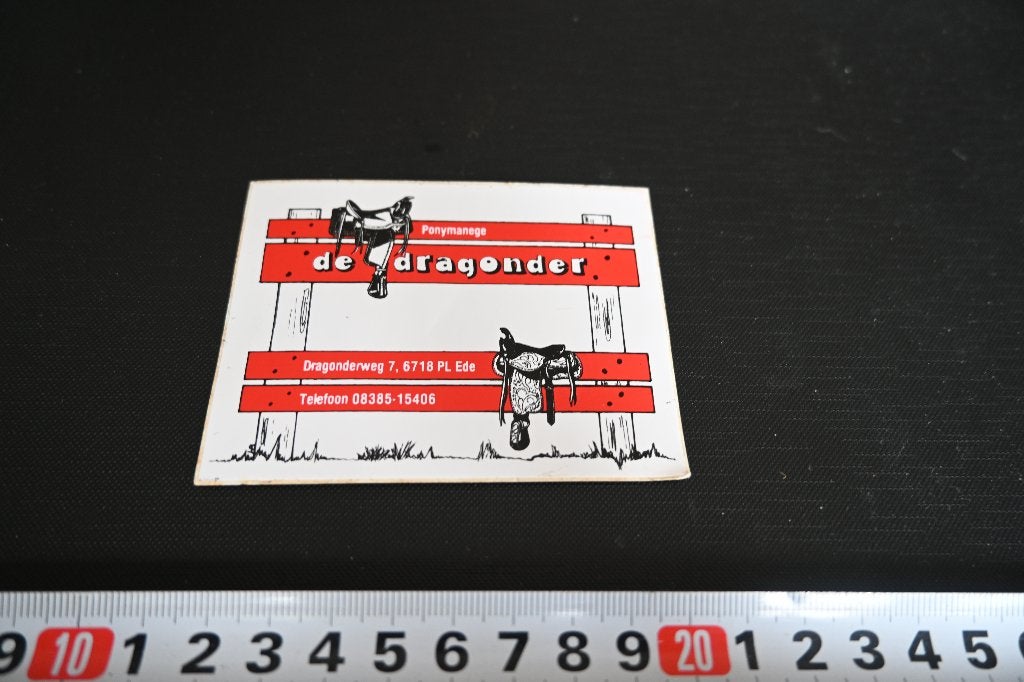 sticker Ede Ponymanege DE DRAGONDER, Ophalen of Verzenden, Zo goed als nieuw