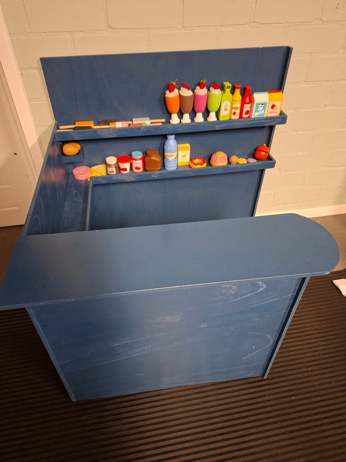 Houten Speelgoedwinkel / Marktkraam met accessoires, Kinderen en Baby's, Ophalen, Gebruikt, Jongen of Meisje