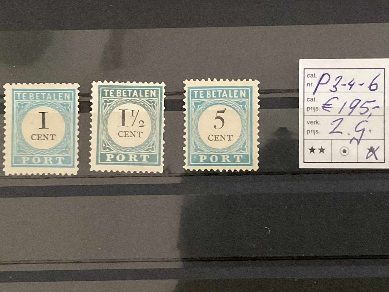Nvph 3-4-6 zonderg gom!, Postzegels en Munten, Ophalen of Verzenden