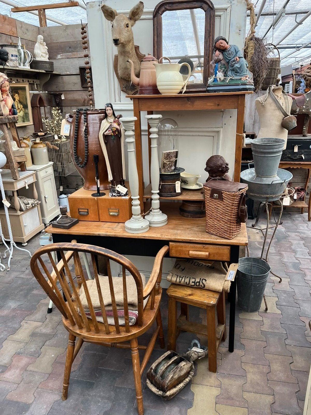 bureau,side table,vintage,brocant,landelijk, Ophalen, X, X, X