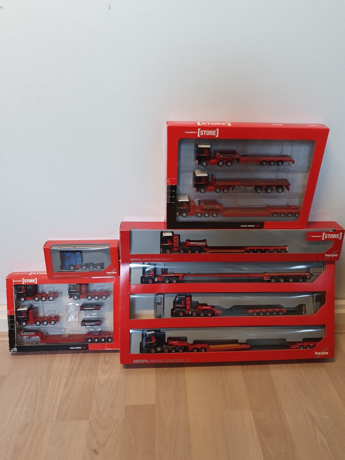 Herpa/Mammoet model vrachtwagens  1:87, Verzenden, Zo goed als nieuw, Bus of Vrachtwagen, Herpa