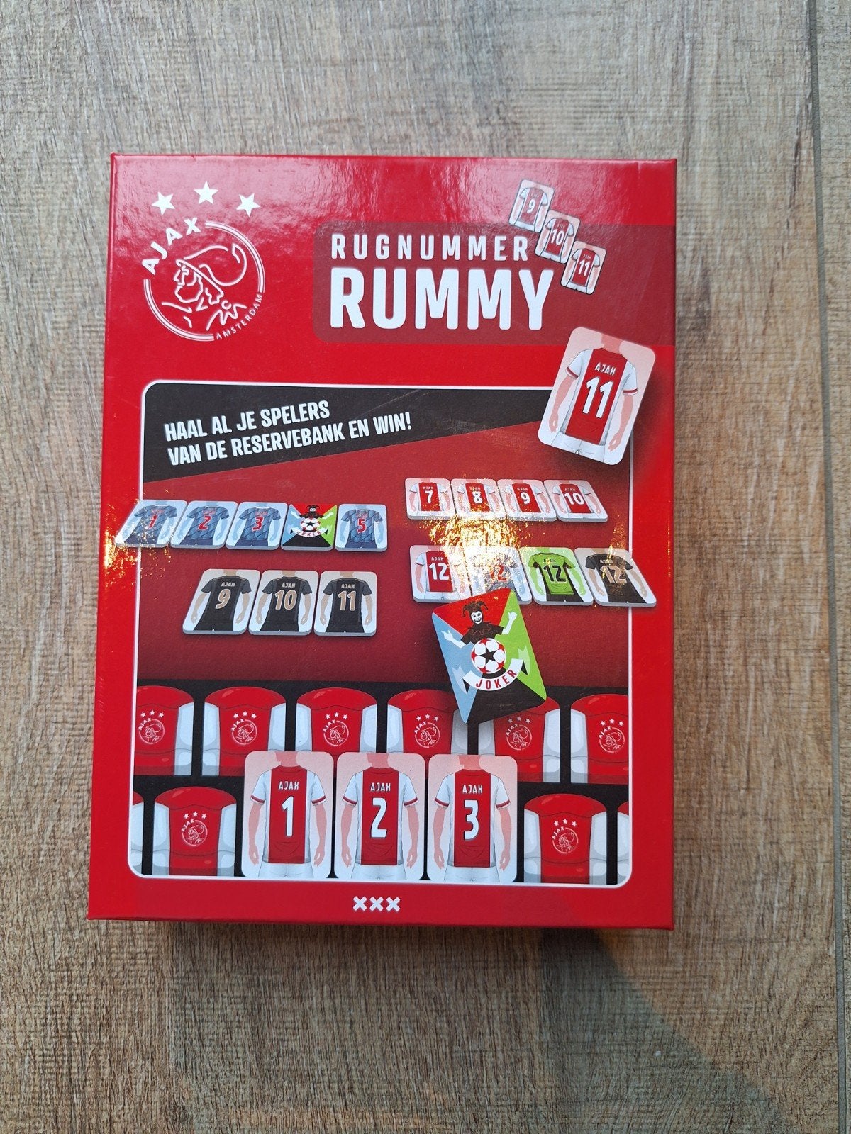 Ajax Rugnummer Rummy Kaartspel - Zo goed als nieuw, Drie of vier spelers, Ophalen, Zo goed als nieuw, Ajax