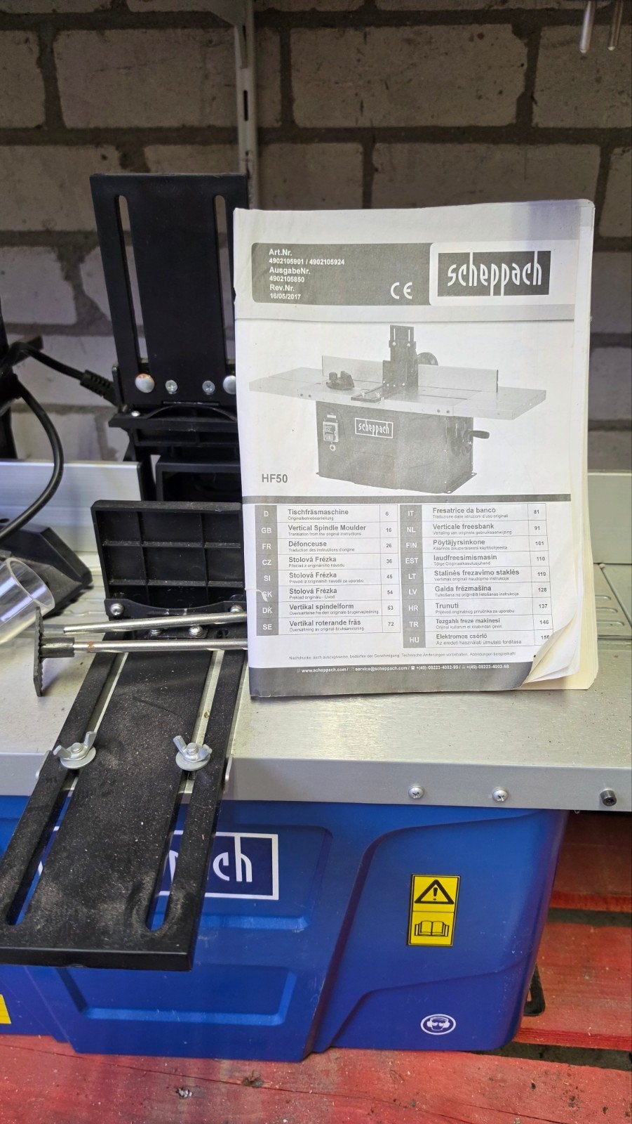 Tafelfrees SCHEPPACH HF50, Ophalen, Elektrisch, Overige soorten