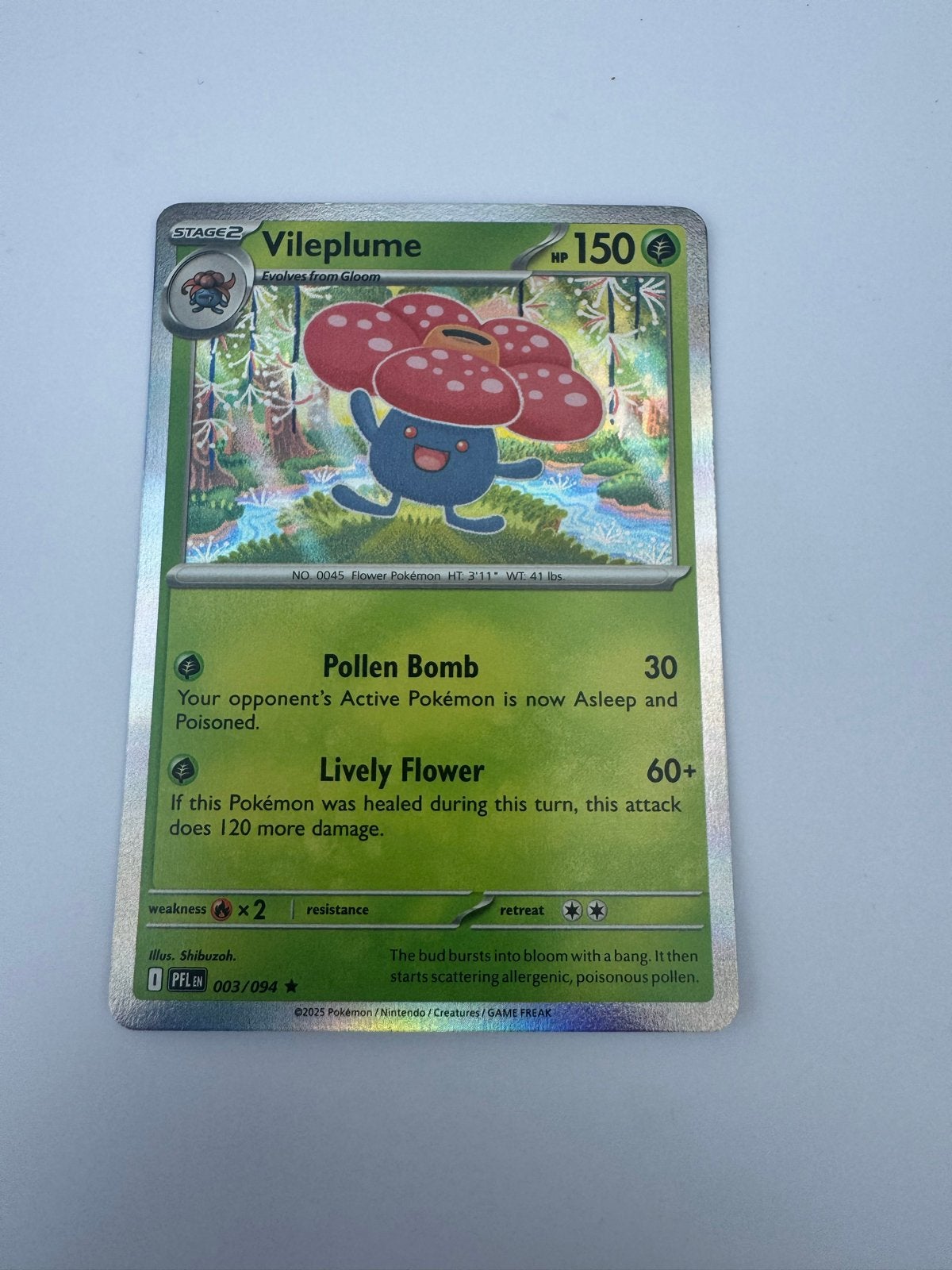 Pokémon Kaart Vileplume 003/094 - Nieuwstaat, Ophalen of Verzenden, Nieuw, Losse kaart