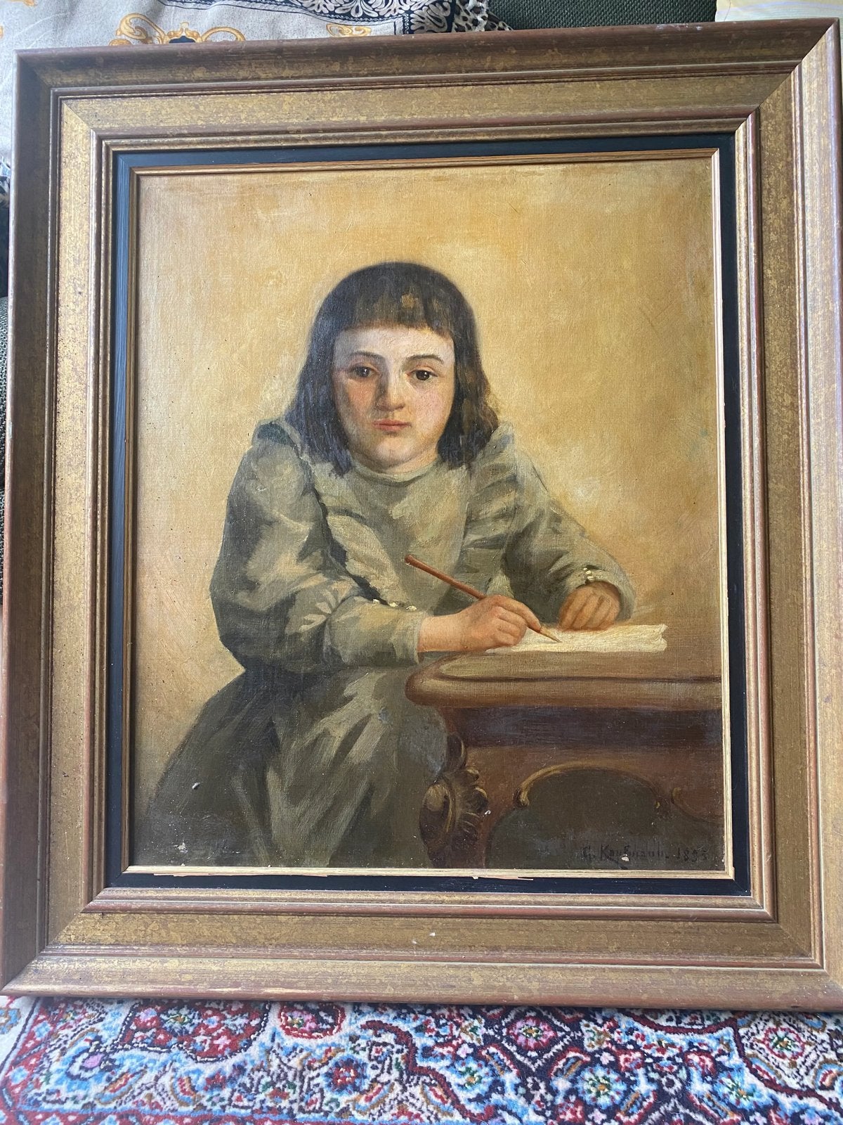 Portrait, Antiek en Kunst, Ophalen, Doek, Portret of Personen, Realistisch