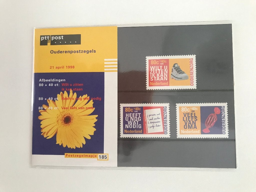 postzegelmapje 185 ouderenpostzegel 1998, Postzegels en Munten, Postzegels | Nederland, Verzenden, Na 1940, Postfris