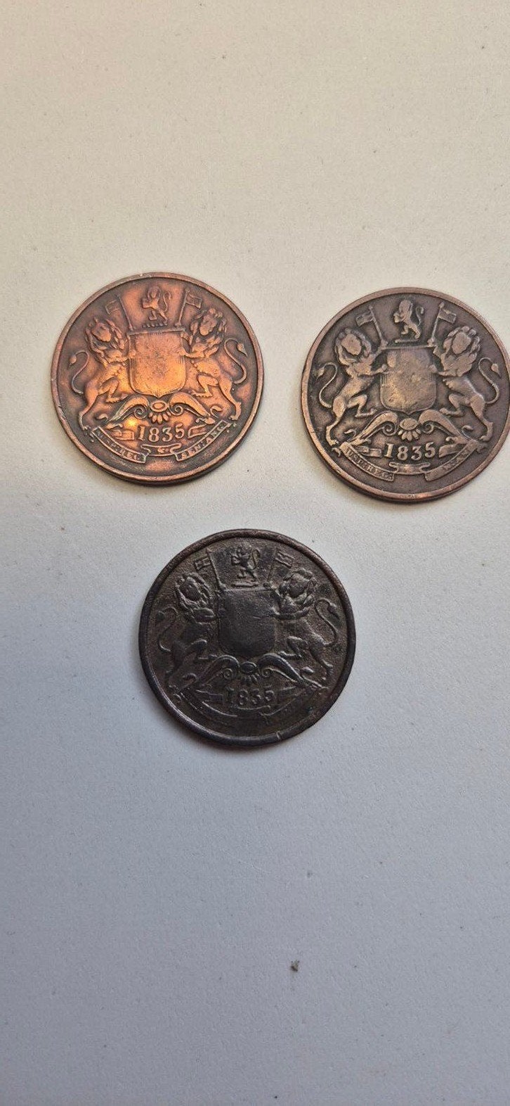 Oude munten uit 1835 - East India Company, Verzenden, Vóór koninkrijk, Overige waardes, Setje