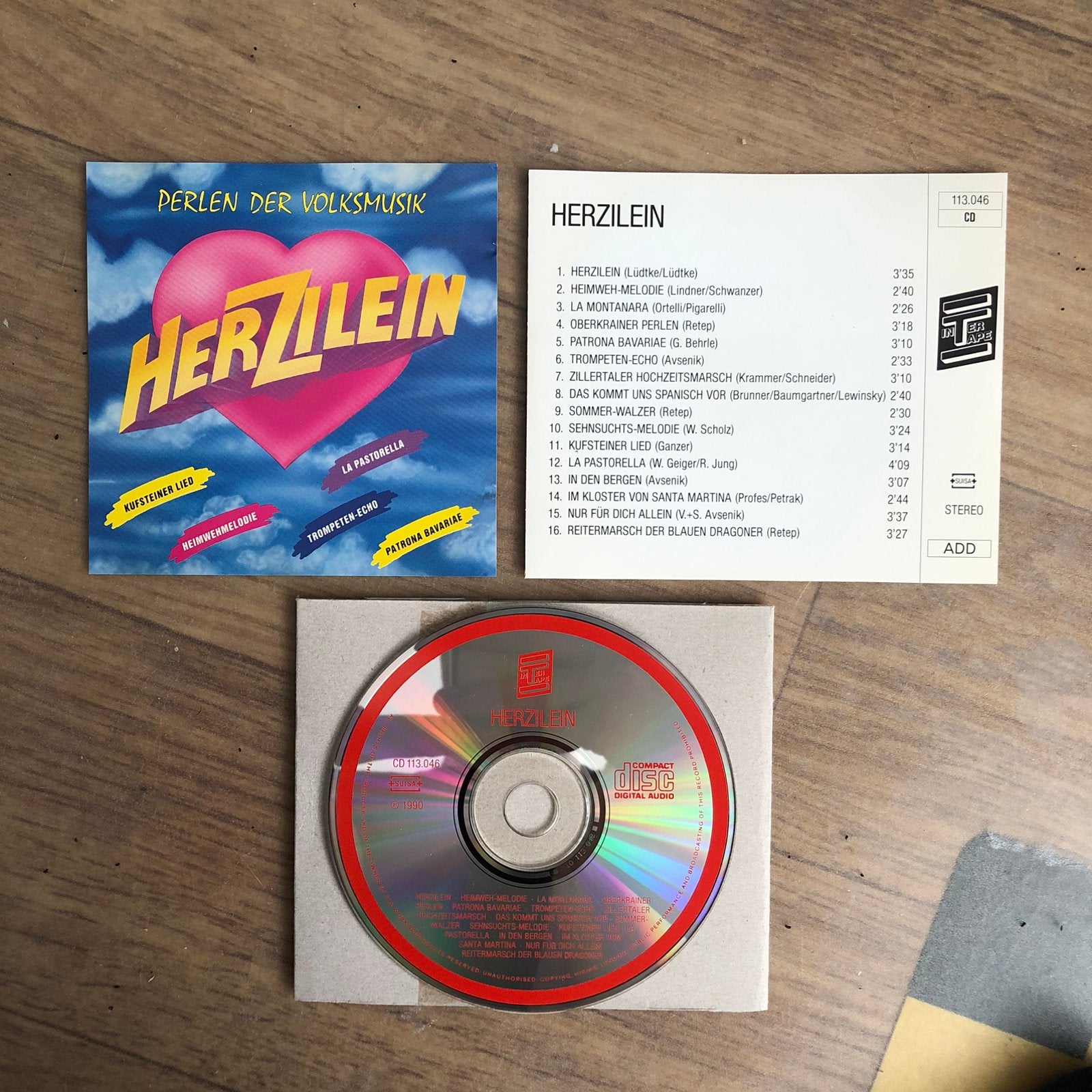 Herzilein - Perlen Der Volksmusik CD 113.046 1990, Gebruikt, Overige genres, Ophalen of Verzenden, Verzamelalbum