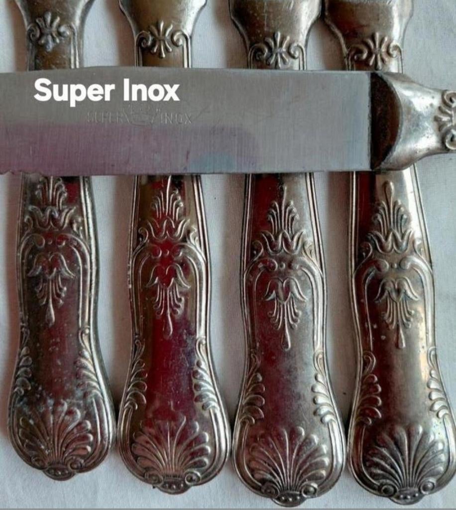 Bestek Super Inox grote diner messen barroke versieringen, Ophalen of Verzenden
