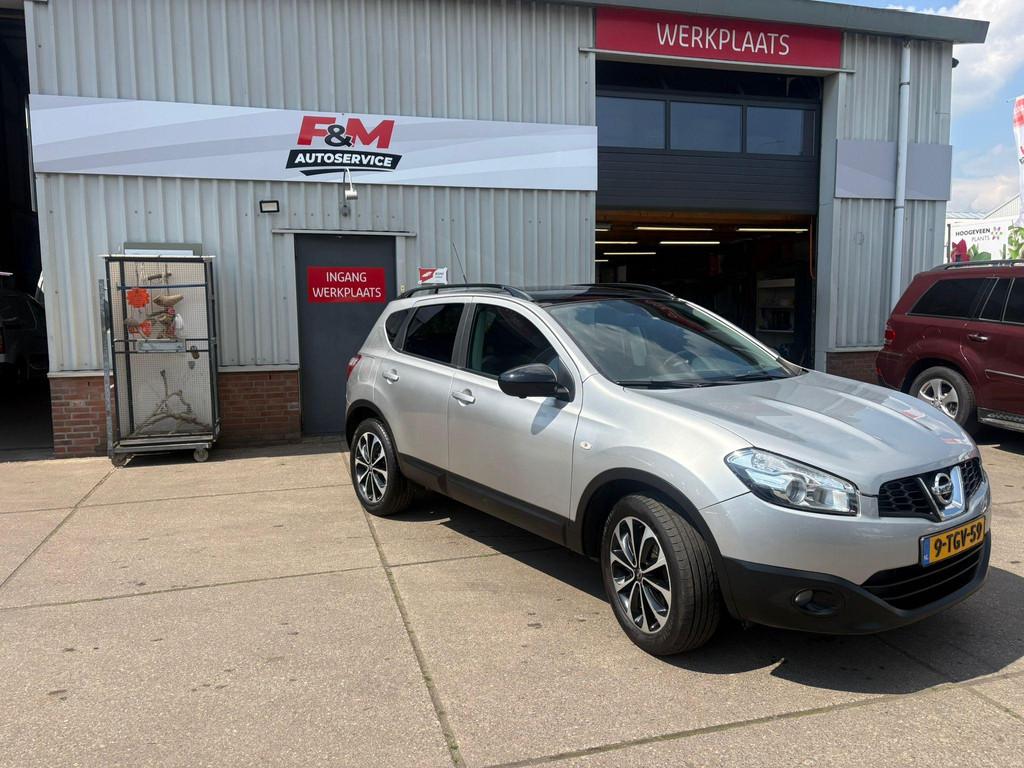 Nissan Qashqai 1.6 360 Automaat, Pano, Auto's, Euro 5, Gebruikt, 4 cilinders, Leder en Stof