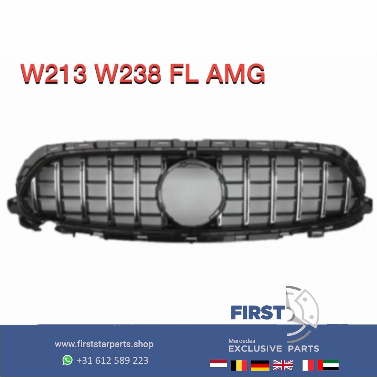 W213 W238 FACELIFT E KLASSE GT GRIL 2018-2022 PANAMERICANA g, Gebruikt, -, Ophalen of Verzenden, -
