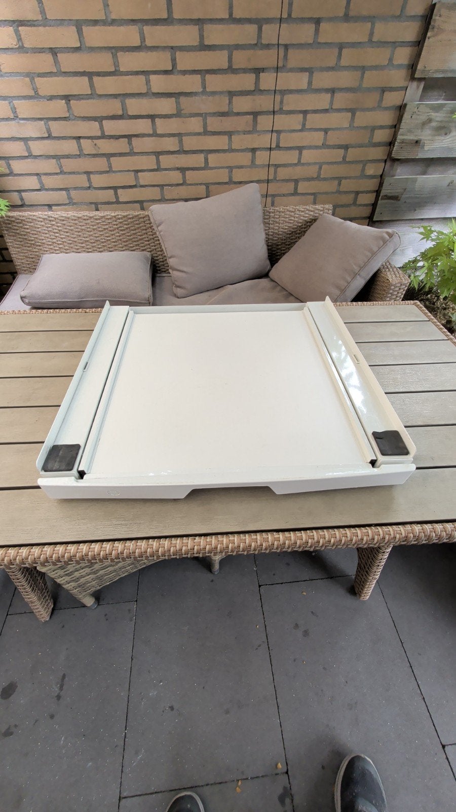 Stapelkit met werkblad voor wasmachine en droger, Ophalen, Zo goed als nieuw