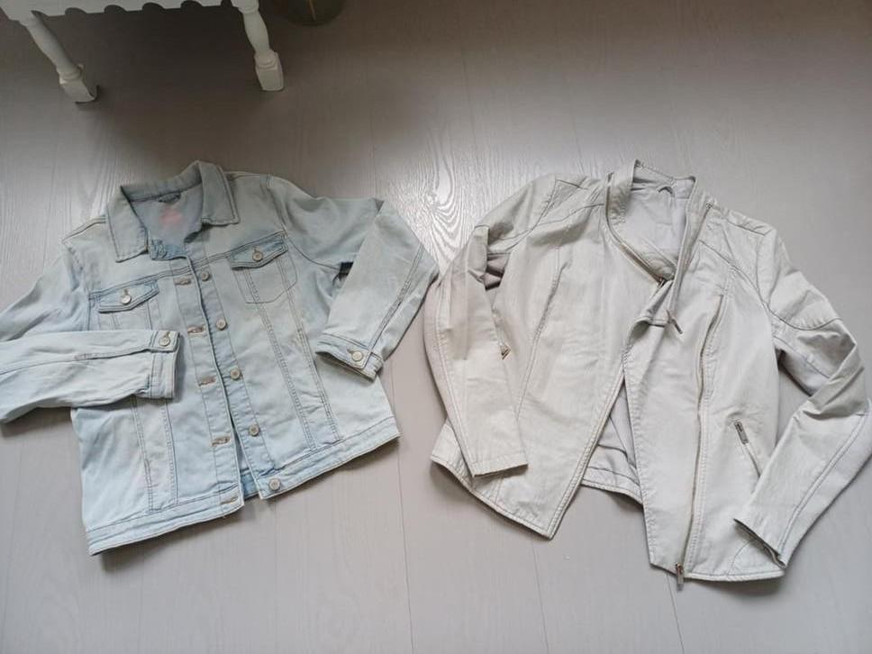 Spijkerjasje en bikerjack 36 38 netjes, Ophalen of Verzenden, Gedragen, Maat 36 (S), Blauw