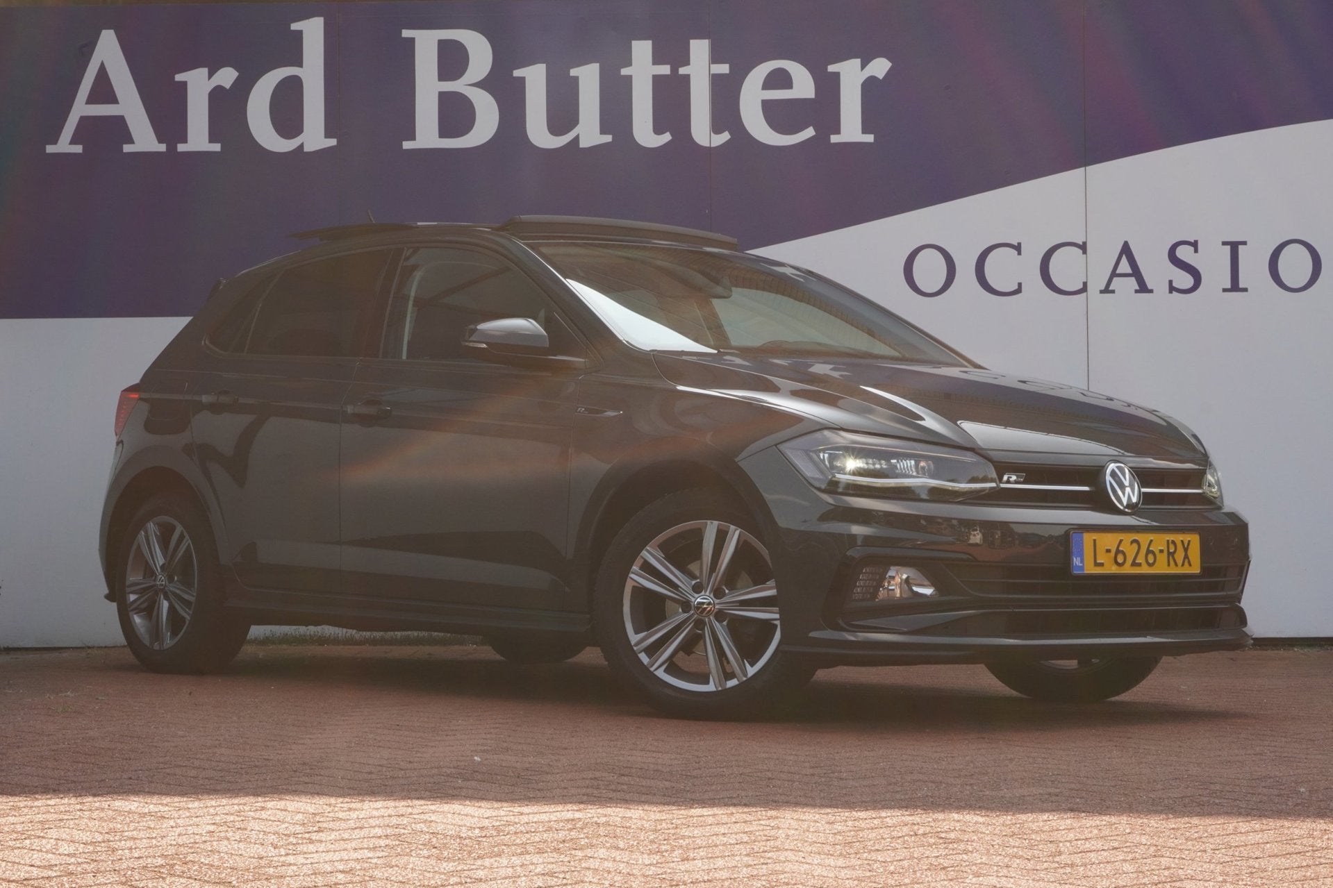 Volkswagen Polo 1.0 TSI Highline Business R Line+Pano-dak+Le, Auto's, Dealer onderhouden, Stof, Gebruikt, 95 pk