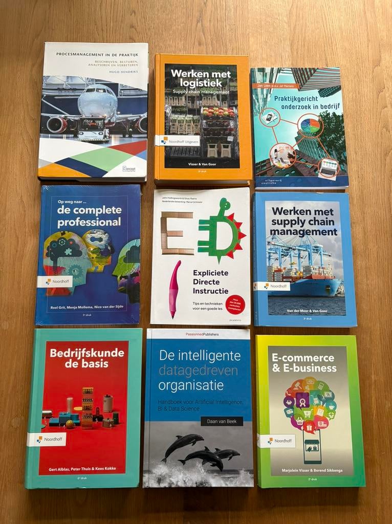 Verschillende boeken opleiding logistiek, Ophalen of Verzenden, Zo goed als nieuw, School, Studie en Wetenschap