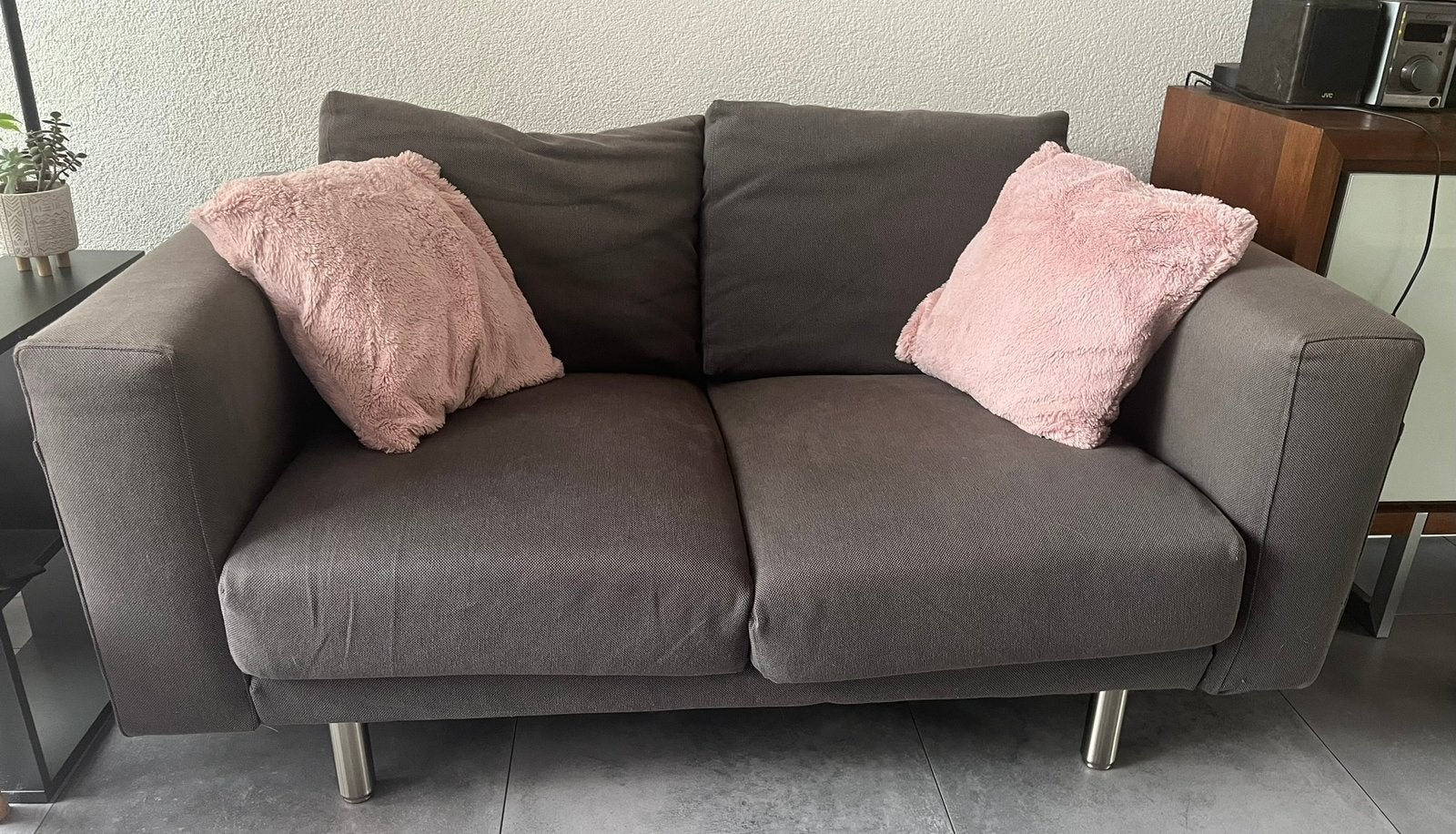IKEA KARLSTAD 2-zitsbank | grijs/bruin | stevige fijne bank, Huis en Inrichting, Banken | Bankstellen, Ophalen, Gebruikt, 150 tot 200 cm