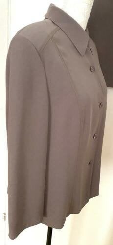 Gerry Weber blouse/jasje met bijpassende rok maat 44 [DM][v], Kostuum of Pak, Bruin, Maat 42/44 (L), Ophalen of Verzenden