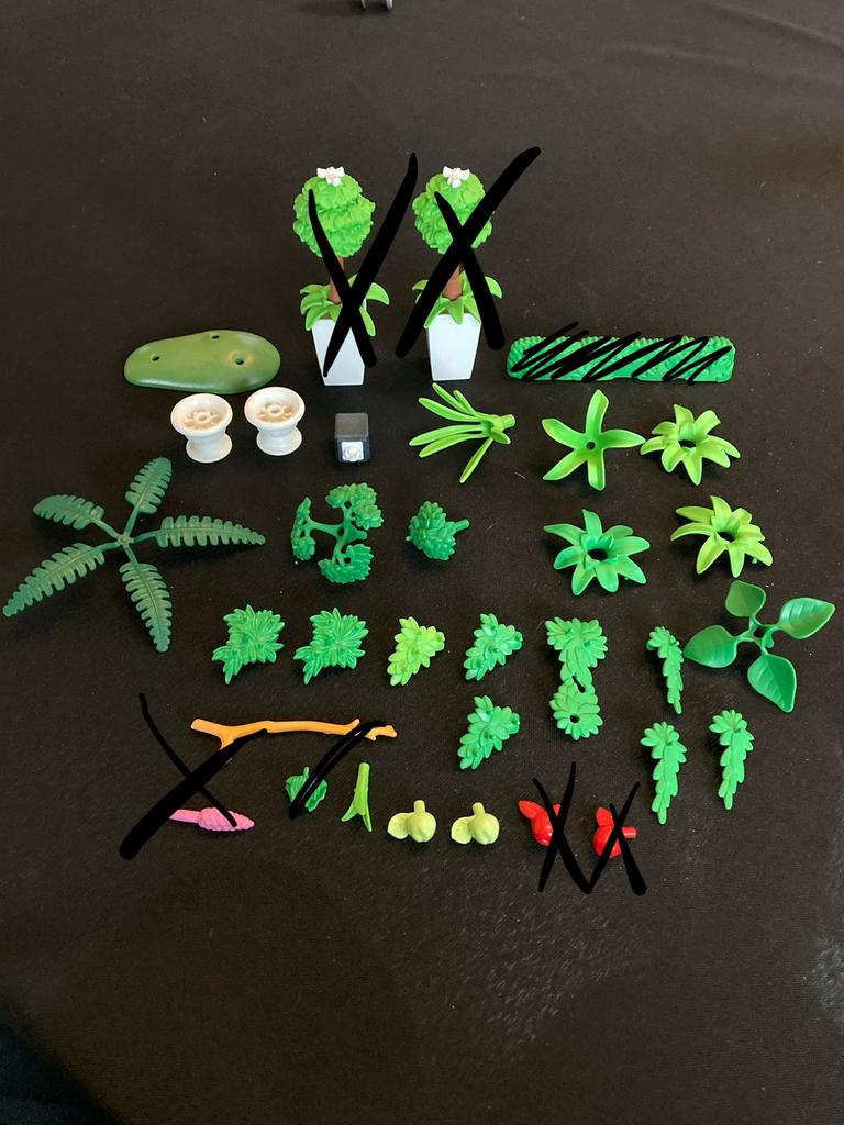 Playmobil witte planten bak, groen ed…, Ophalen of Verzenden, Zo goed als nieuw