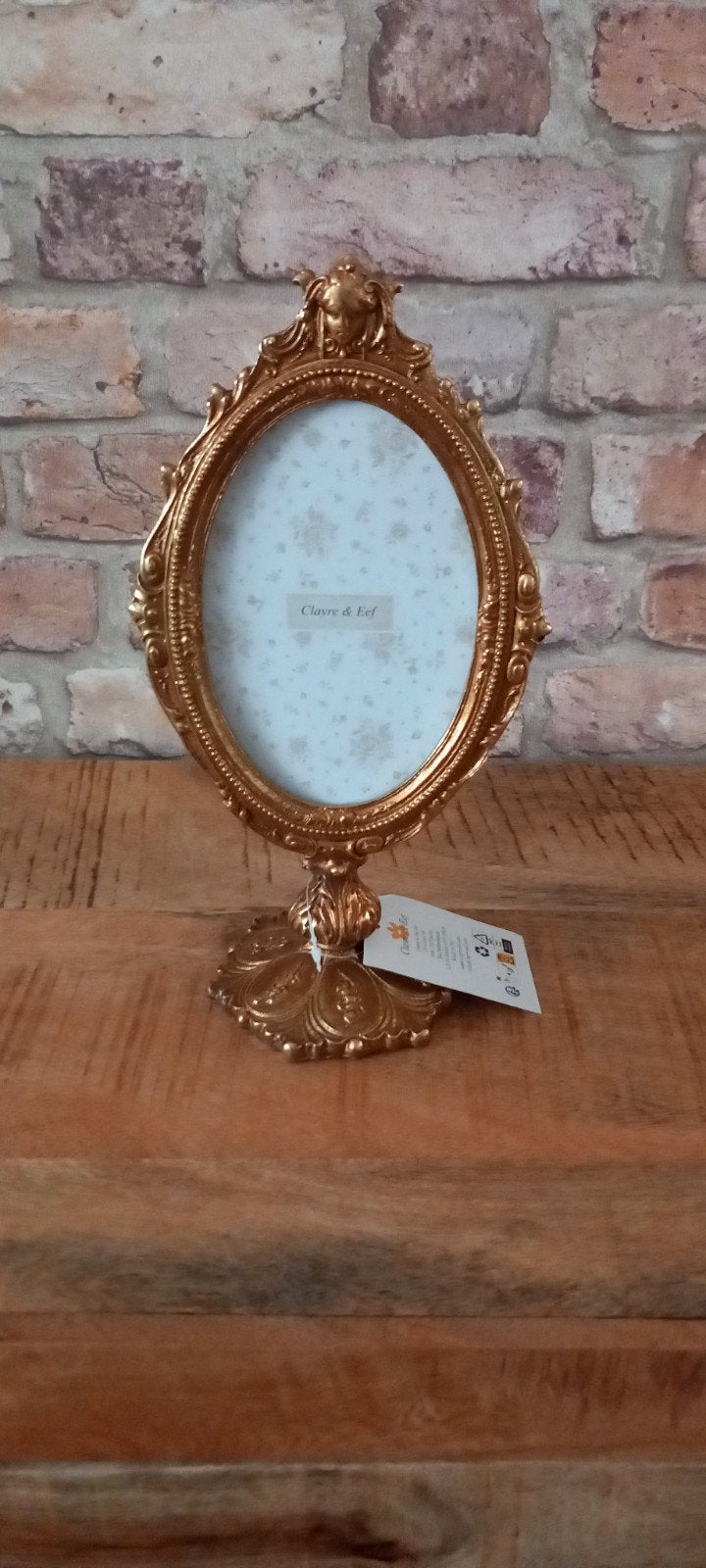 Clayre&Eef:Grote 26cm Goudkleurig Fotolijst♥️NIEUW♥️, Clayre&Eef, 1446dt, Nieuw, Ophalen of Verzenden
