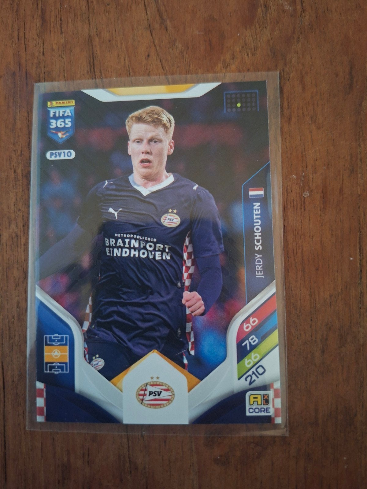 Panini FIFA 365 Jerdy Schouten PSV10 Voetbalkaart, Ophalen of Verzenden, Zo goed als nieuw, PSV, Spelerskaart