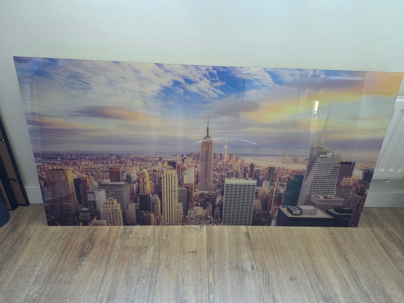 Plexiglas schilderij skyline New York, Ophalen