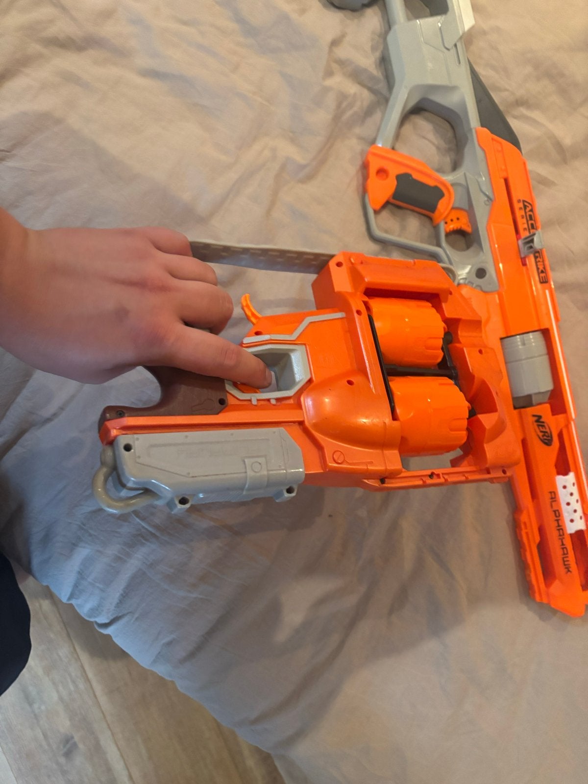 Nerf N-Strike Elite AlphaHawk en FlipFury Blasters, Ophalen of Verzenden, Zo goed als nieuw