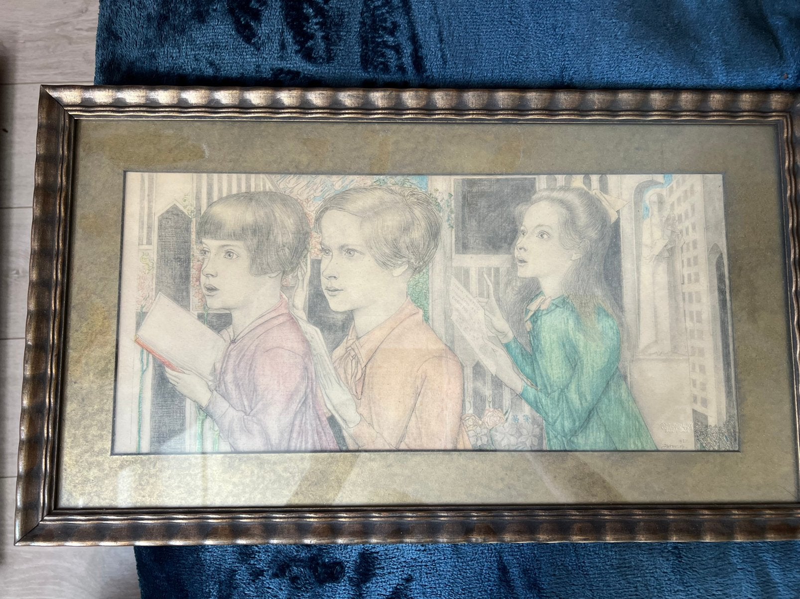 Het offer 1927 Jan Toorop, specifiek fragment, Ophalen of Verzenden, Overige stijlen, Overige technieken, Portret of Personen