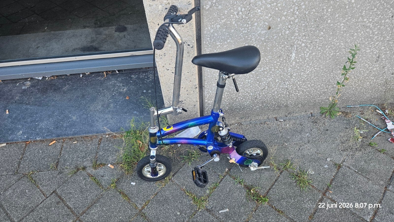 Aangeboden: een unieke mini fiets/clownfiets blauw, Ophalen of Verzenden, Gebruikt, Overige typen, Onbekend