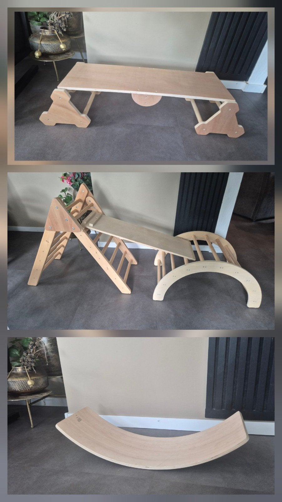 Pikler Driehoek, Klimboog en Glijbaan/Klimplank Montessori, Kinderen en Baby's, Ophalen of Verzenden, Zo goed als nieuw