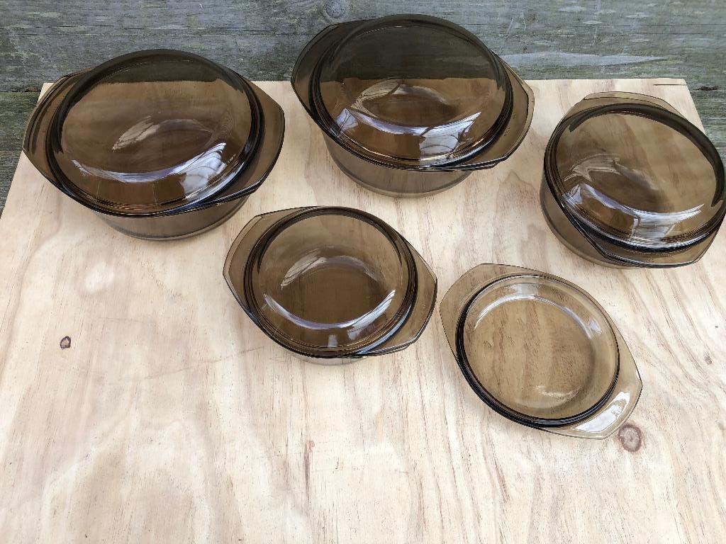 arcopal france rookglas schalen ovenschaal, Ophalen, Gebruikt, Overige stijlen, Glas